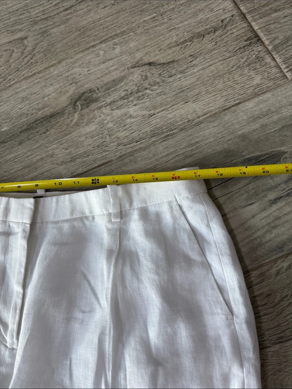 J. Crew Essential Wide-Leg 100% Linen-Blend Pants in White